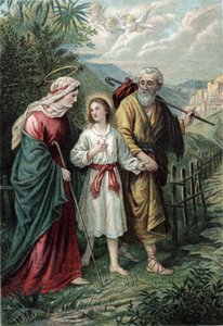 Joseph and Mary with Jesus by English School